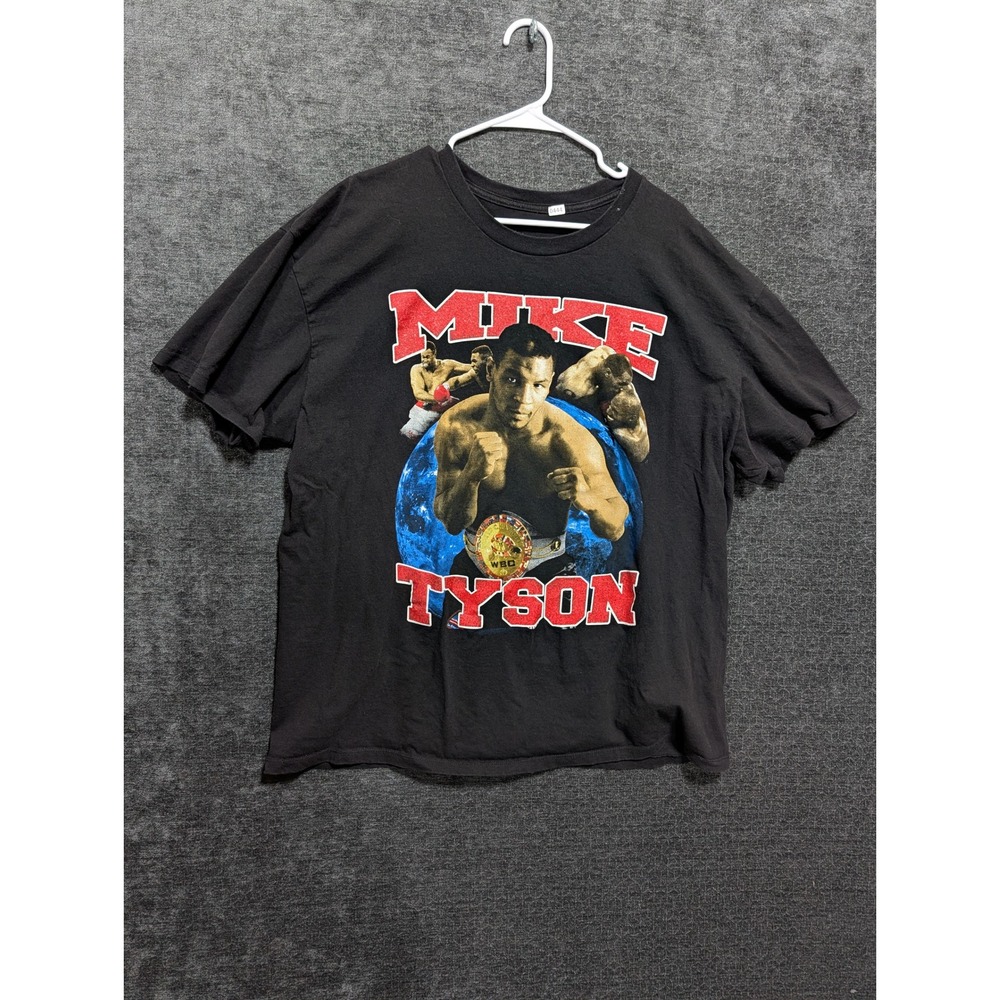 Mike Tyson Graphic T-Shirt Mens XL Black Vintage Style Boxing‎ Streetwear Tee